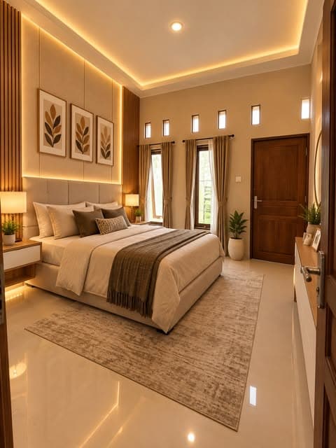 Detail kamar tidur utama karya GRIYA KITA
